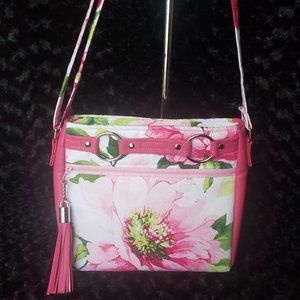Pink Flower Crossbody